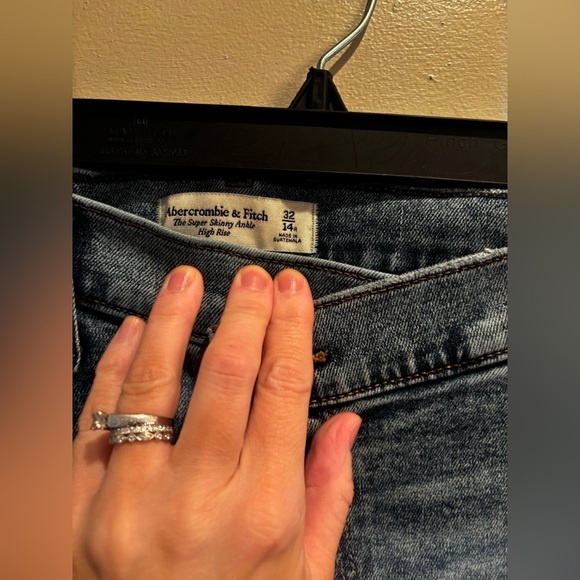 Abercrombie & Fitch Women's Light Blue Ankle Jeans denim y2k back to school - Picture 6 of 16